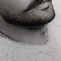 نقاشی چهره سیاهقلم مدادرنگ‌ رنگروغن|تابلو، نقاشی، عکس|شیراز, فرهنگ شهر|دیوار