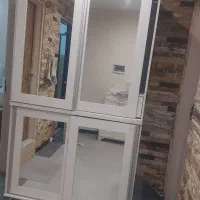 کمد دو طبقه جنس خوب + درب آیینه ای