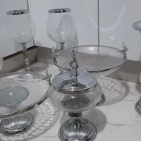 سرویس آینه و شمعدان و سرویس پذیرایی طرح نقره|ظروف سرو و پذیرایی|تهران, بروجردی|دیوار