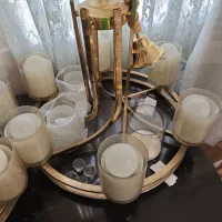 فروش لوستر کریستالی استوانه ای|لوستر و چراغ آویز|تهران, صادقیه|دیوار