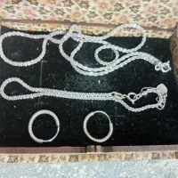 نیم ست نقره طرح خودکاری ظریف و زیبا