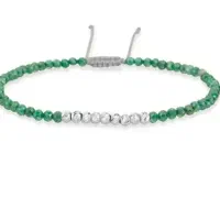 دستبند سنگ طبیعی و نقره