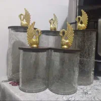 بانکه شیشه ای حبوبات و پاسماوری - دست دوم