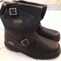 بوت چرم خارجی پنجه فلزی ساق دار سایز۴۴