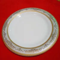 بشقاب چینی دور طلایی