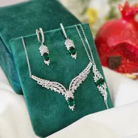 گردنبند نقره شارپ با نگین های زلال)درخشندگی۵مدرن|بدلیجات|تبریز, |دیوار