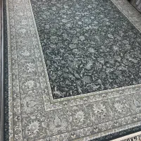 ۲تخته فرش۹متری تبریز افشان ذغالی کمکار خطیبی