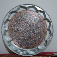 سینی مسی تمام قلم دست|کلکسیون اشیاء عتیقه|تهران, فتح|دیوار