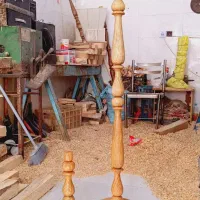 هنر دست جاشعمی‌ سه تیکه و پایه آباژور با رنگ