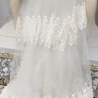 پرده سفید توری ترک خامه دوزی