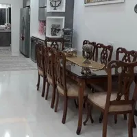 مبل ۹نفره و نهار خوری ۸نفره دو عسلی یک جلو مبلی