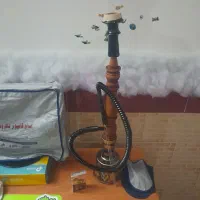 قلیان کامل  سنتی چوب گردو درجه یک استفاده نشده