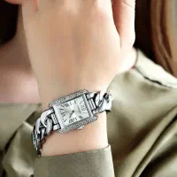 ساعت کارتیر مربع زنانه رنگ بندی متنوع ژاپن|ساعت|اصفهان, قلعه طبره|دیوار