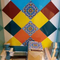 سرامیک کاشی ۲۰×۲۰ سنتی رنگی فیروزه ای