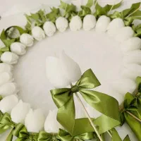 گیفت شمع گل لاله و گیفت گل بابونه شمع عمده