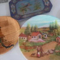 ظرف های عتیقه ملامین و حصیری و ظروف ملامین