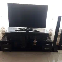 میز تلویزیون ترکیب شیشه وام دی اف