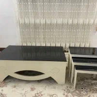 میزجلو مبلی و ۳ عسلی سالم و تمیز|مبلمان خانگی و میز عسلی|قائم‌شهر, |دیوار