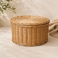 سبد حصیری گرد