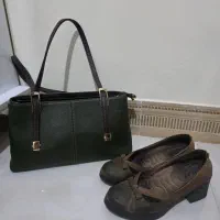 ست کیف و کفش چرم طبیعی
