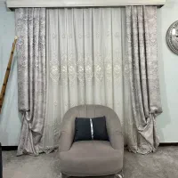 پرده پذیرایی به همراه کتیبه و چوب پرده|پرده، رانر، رومیزی|بندر ماهشهر, |دیوار