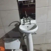 روشویی کامل با اینه سیفون