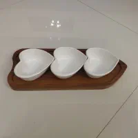 اردورخوری چینی با سینی چوبی