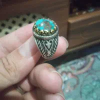 انگشتر نقره کار حکاکی ترک