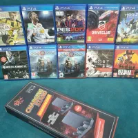 تعدادی دیسک بازی و دسته اورجینال ps4
