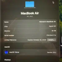مک بوک ایر m2|رایانه همراه|فردیس, نسترن شرقی|دیوار
