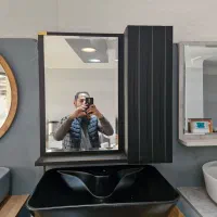 آینه باکسpvcضدآب ابعاد۶۰×۶۰حوله مخفی راه راه|لوازم سرویس بهداشتی|رودهن, |دیوار