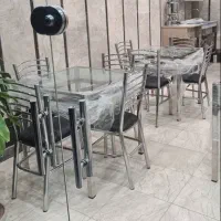 صندلی و میز استیل در حد نو