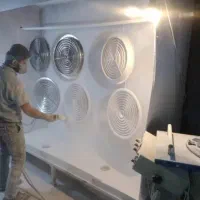 دریچه گرد کولر نما pvc آلومینیومی برای کانال سازی|مصالح و تجهیزات ساختمان|تهران, دستغیب|دیوار