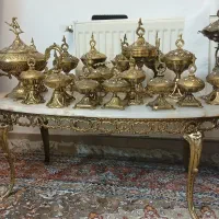 مجسمه برنز میز جلومبلی ظروف پذیرایی جذاب سیقلی اصل|ظروف سرو و پذیرایی|قم, پردیسان|دیوار