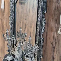 آینه و کنسول با جاشمعی و ساعت|بوفه، ویترین، کنسول|شیراز, زرهی|دیوار