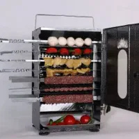 کباب پز ایستاده ۲۸ سیخ موتور دار درجه یک نو آکبند