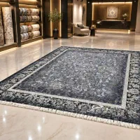 فرش ماشینی طرح جانان سایز ۱۲ متر رنگ فیلی