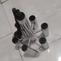 یکعدد لوستر آویز 6 شعله تمام استیل وقابل تنظیم