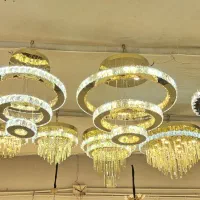 لوستر مدرن دایره|لوستر و چراغ آویز|تبریز, |دیوار