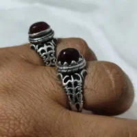 یک جفت انگشتر عقیق کهنه