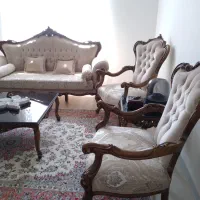 مبلمان استیل ۷ نفره با نهارخوری ۶ نفره در حد نو نو|مبلمان خانگی و میز عسلی|اندیشه, اندیشه فاز ۲|دیوار