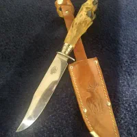 چاقو آنتیک با قلاف چرم اصل|کلکسیون اشیاء عتیقه|زاهدان, |دیوار