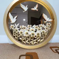 تابلو گرد آیینه ای|تابلو، نقاشی، عکس|قم, پردیسان|دیوار