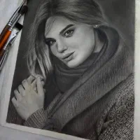 نقاشی سیاه قلم|تابلو، نقاشی، عکس|رشت, نظری|دیوار