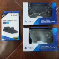 دسته ps4 اصلی شرکتی استوک و پایه شارژر