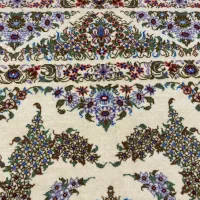 دو عدد ذرع و نیم ابریشم و چله ابریشم بافت قم|فرش|ملایر, |دیوار