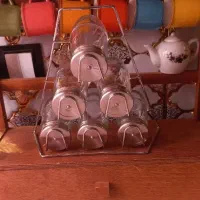 جای ادویه بلور همراه با استند