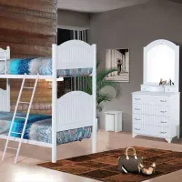 تخت دوطبقه فلزی چوبی|تخت و سرویس خواب|تبریز, |دیوار