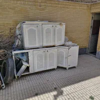 کابینت فلز و در چوبی