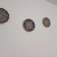 بشقاب های تزئینی،سفالی مینا کاری